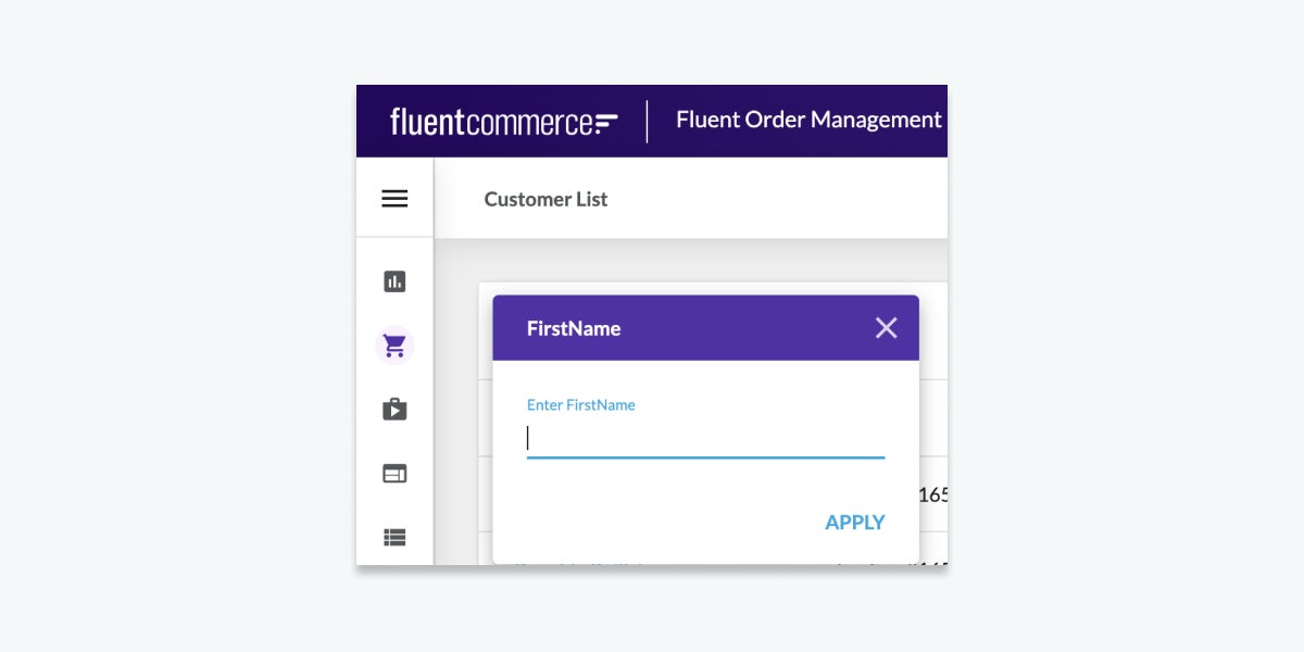 Filter by first name in customer list